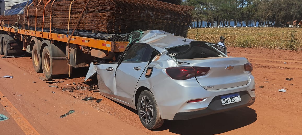Nortão: motorista morre preso às ferragens em grave colisão e outro ficou ferido na MT-225