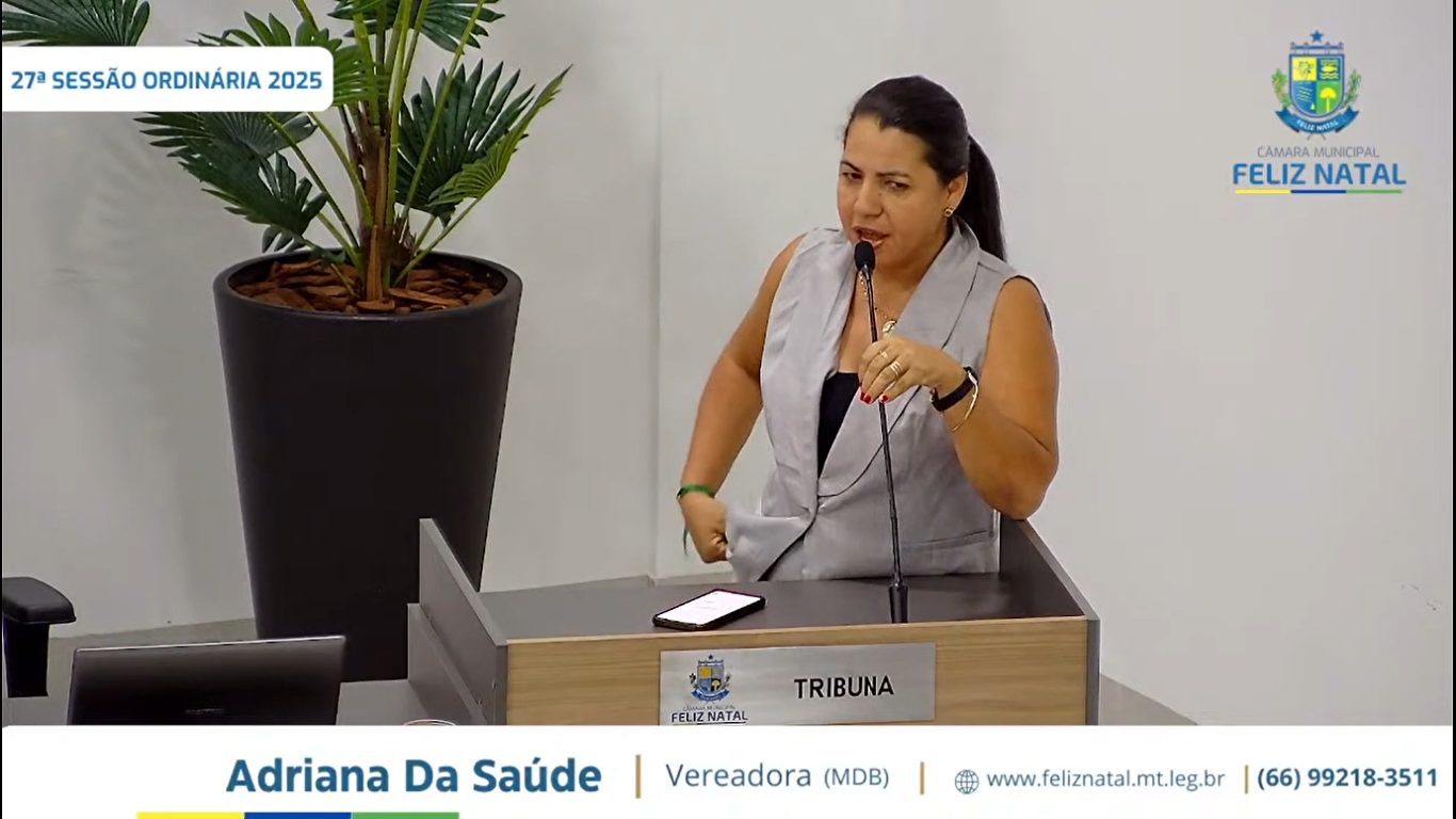Vereadora estoura limite de diárias e reage com discurso na tribuna em Feliz Natal