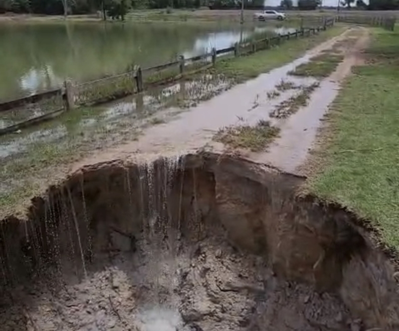Prefeitura de Sinop intensifica ações em barragem com risco de rompimento na Comunidade Brígida