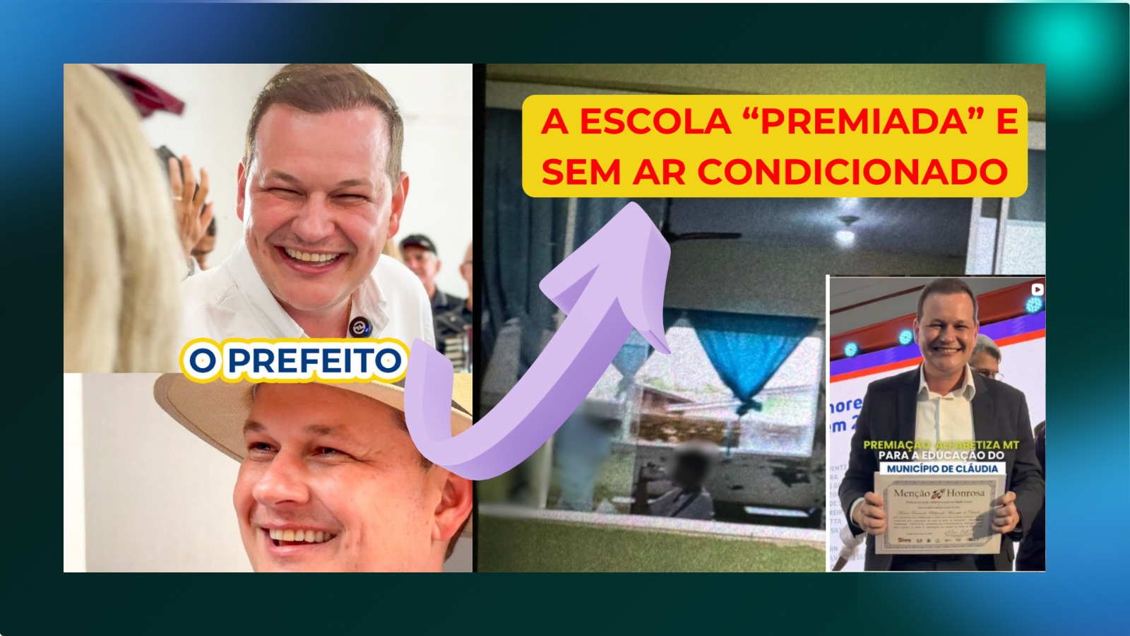 Alunos de escola “premiada” em Cláudia-MT enfrentam calor extremo por falta de ar-condicionado