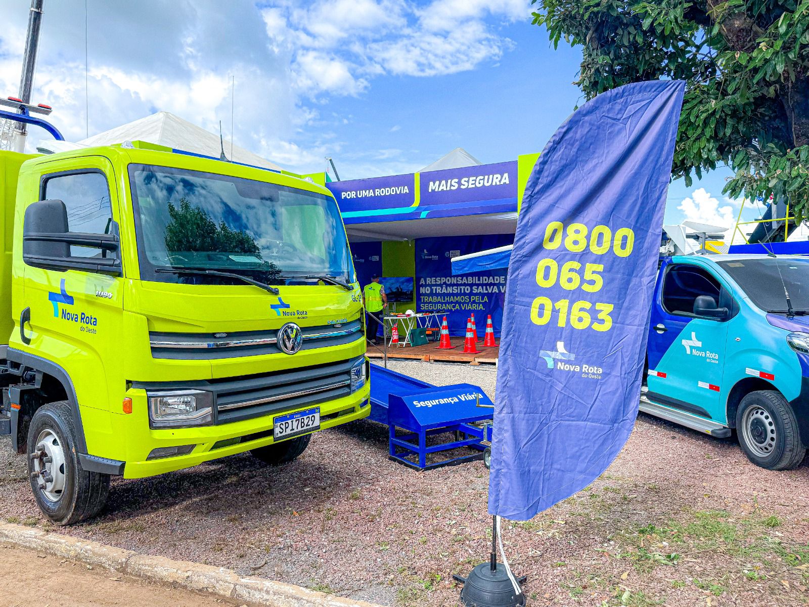 Nova Rota do Oeste reforça sinalização na BR-163 durante a Norte Show, em Sinop