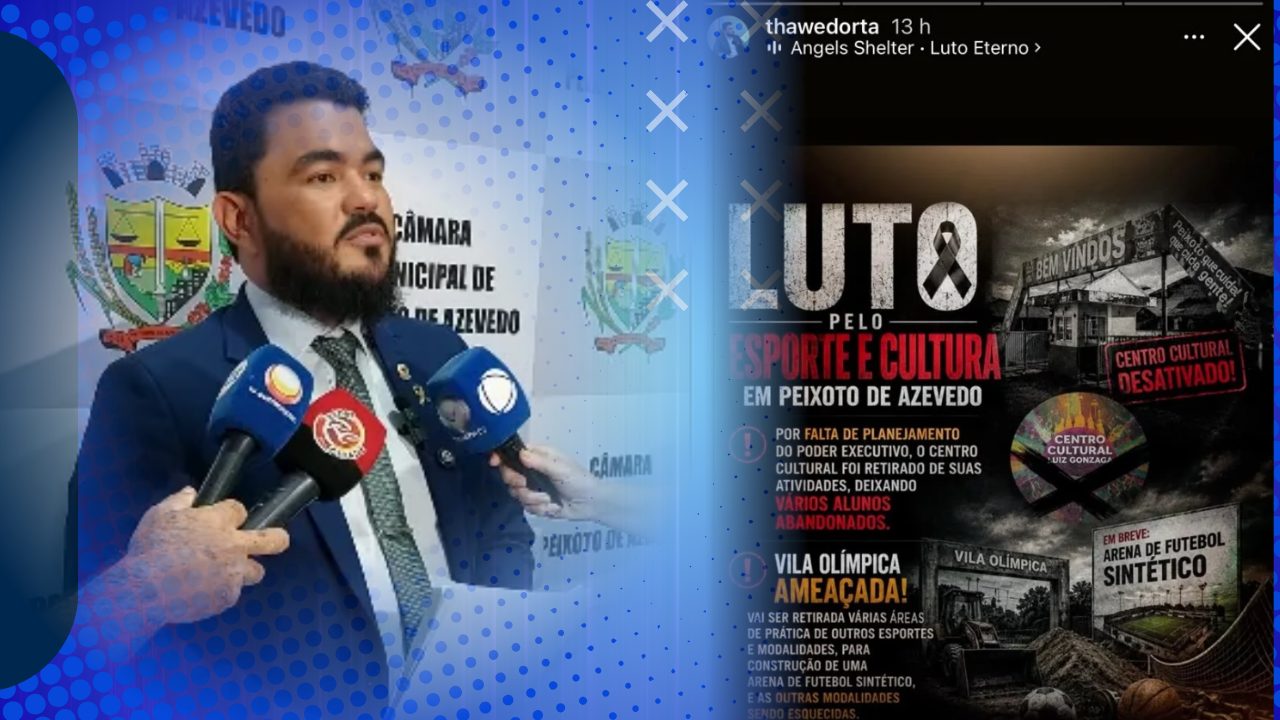 Presidente da câmara de Peixoto acusa abandono do esporte e da cultura na gestão Paulistinha