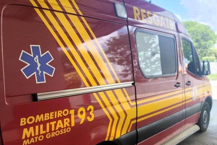 Corpo de Bombeiros socorre mulher ferida por arma branca em Cáceres