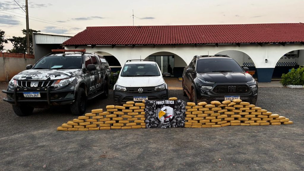 Polícia Militar apreende 146 tabletes de maconha em Campo Novo do Parecis