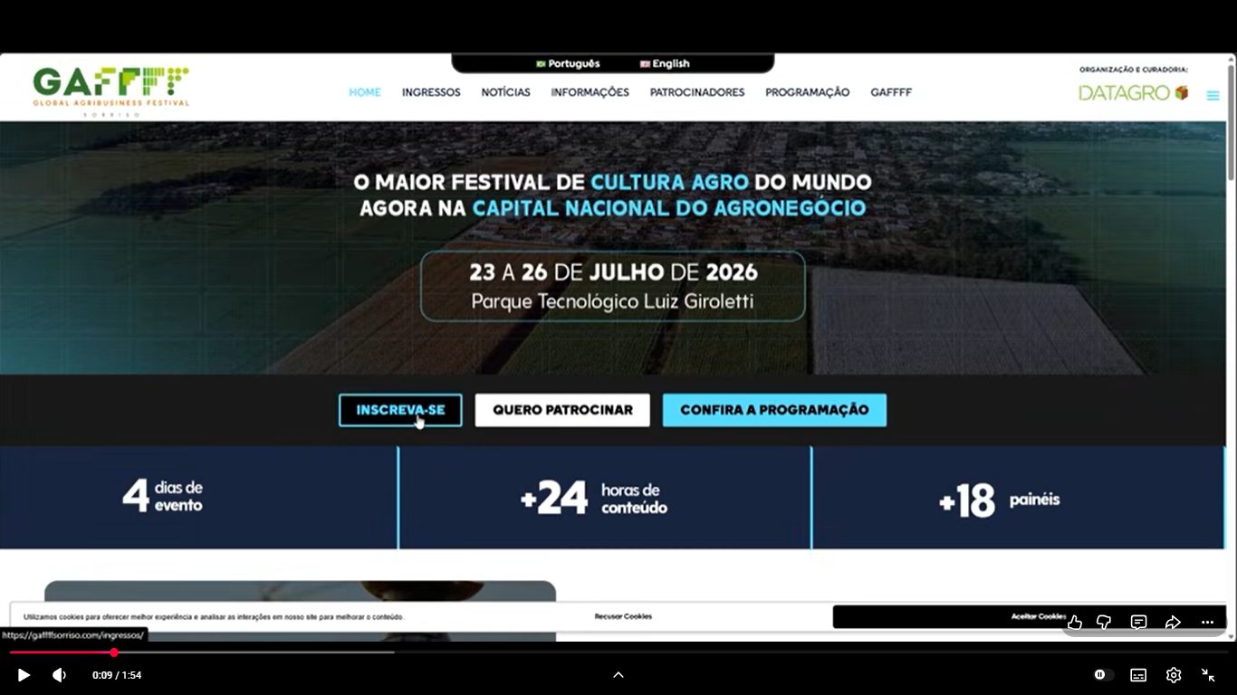 VÍDEO: GAFFFF Sorriso 2026 tem inscrições gratuitas para feira de negócios